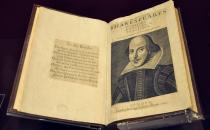 Photo of Shakespeare's First Folio via Wikimedia Commons
