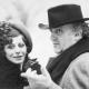 Director Federico Fellini, who helped usher in the golden age of modern film, with the actress Magali Noel during the shooting of Amarcord in 1973. (BETTMANN / CORBIS)